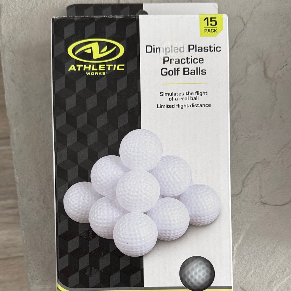 *NEW* Athletic Works Dimpled Plastic Golf Balls - 15 Pack